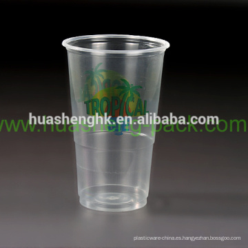 Los fabricantes chinos aduana imprimieron la taza plástica disponible de alta calidad 11oz / 320ml PP del logotipo
